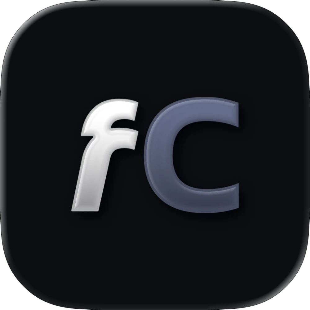 Forte app icon, f with a slate C