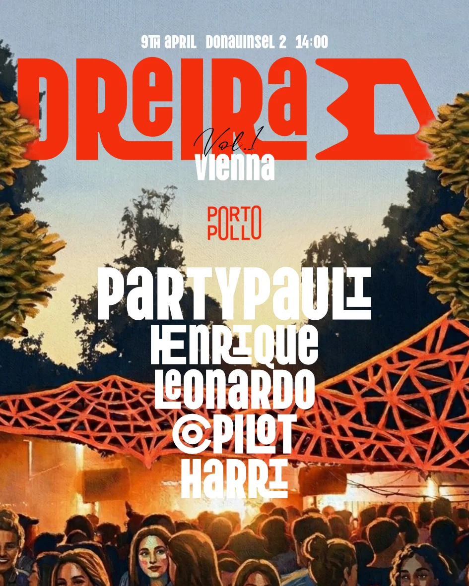 Dreirad Vol.1 Vienna, Donauinsel, the line up in condensed white