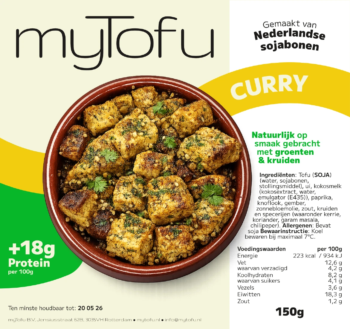 The myTofu Curry label