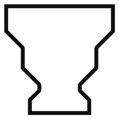 The cup outline