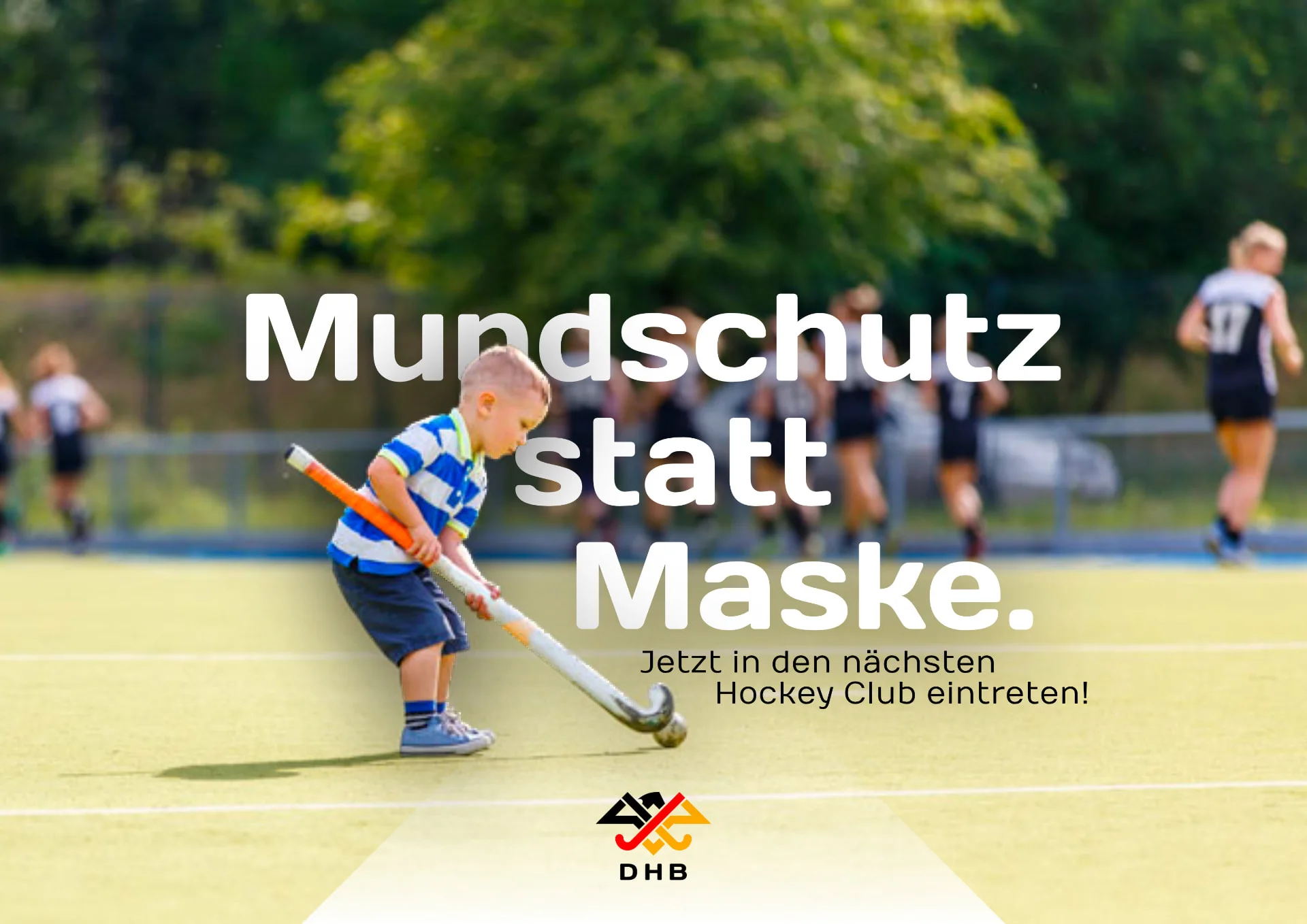 Mundschutz statt Maske, a recruiting post inviting kids into the nearest club