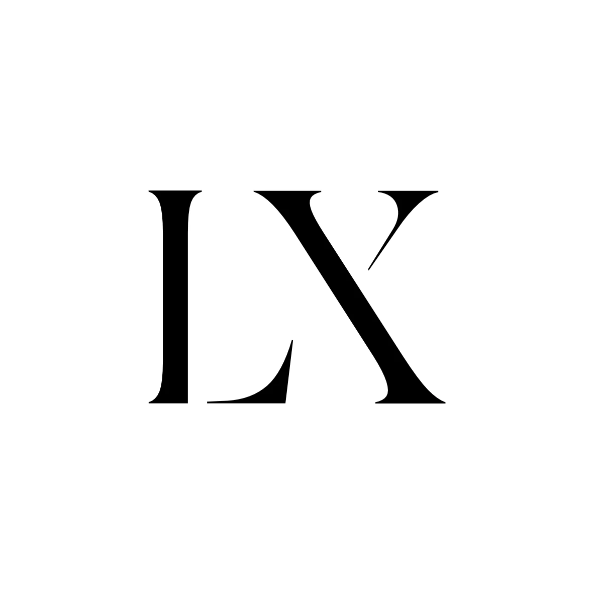LX monogram in ink