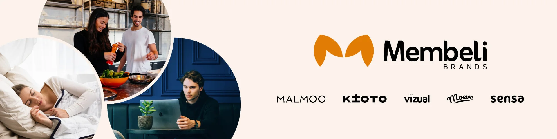 The Membeli brand banner with its house of brands