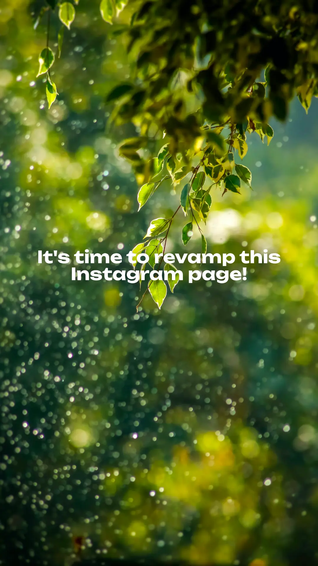 It's time to revamp this Instagram page