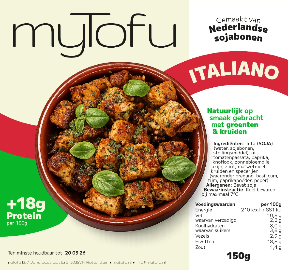 The myTofu Italiano label