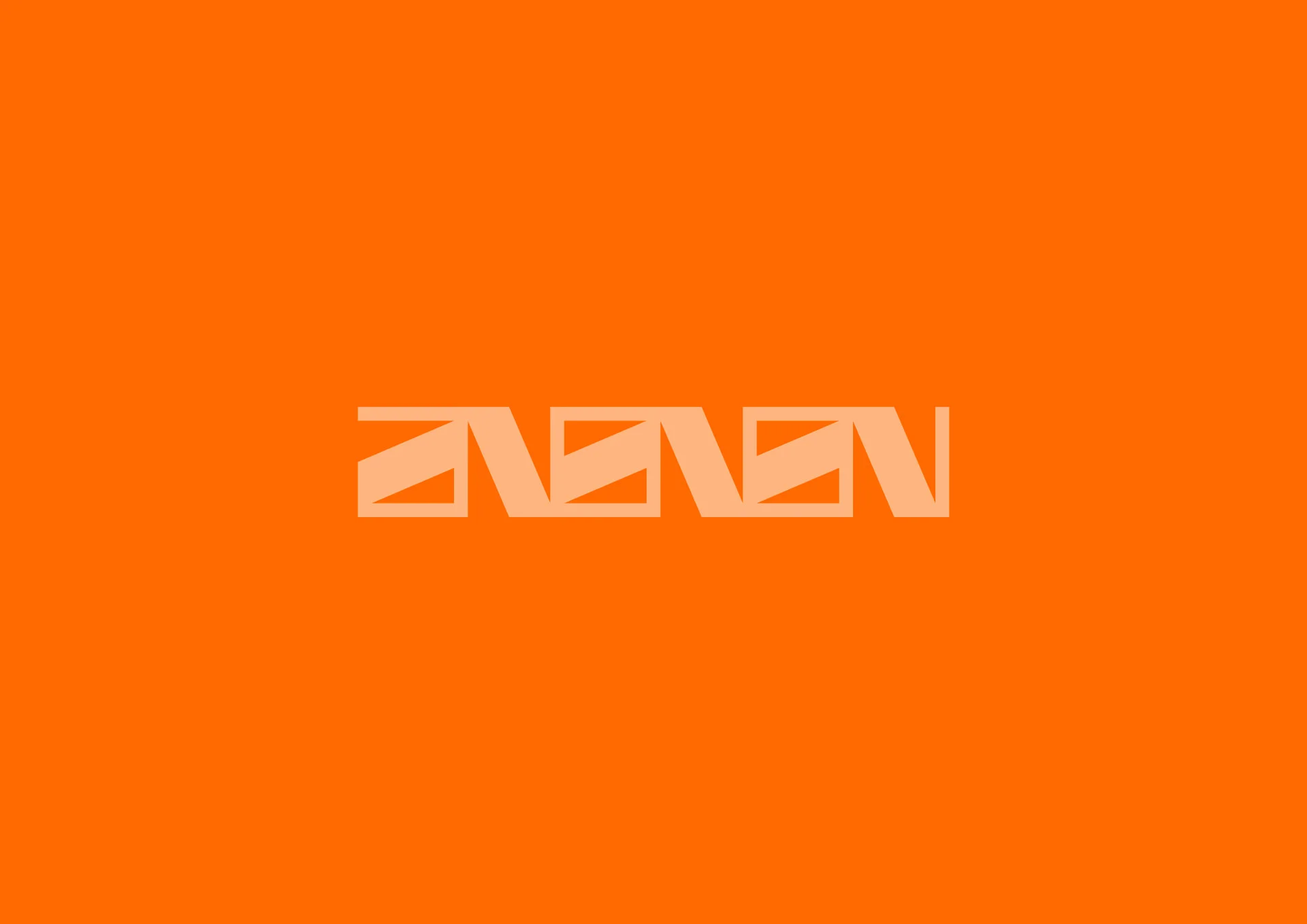 Zn drawn as a repeating zinc pattern in skin tone on orange